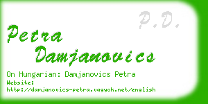 petra damjanovics business card